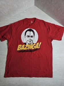 The Big Bang Theory Sheldon Bazinga Adult Large Red T-shirt Pre-owned - Picture 1 of 7