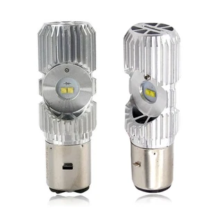 2 Stück LED BA20D Birne 6V/12V AC/DC 25-35W Kaltweiß Für Simson/Zündapp/DKW/IFA - Picture 1 of 6