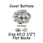 100 boutons de couverture taille 60 (1 1/2" - 38 mm) / boutons recouverts de tissu - dos plat