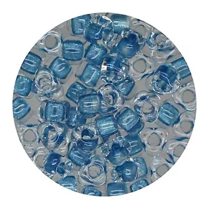 Cuentas triangulares de vidrio japonesas 5/0 forradas en azul brillante - Imagen 1 de 2