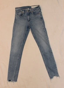 Rag & Bone Cate Mid-Rise Ankle Jean With Frayed Ends - Size: 24 - Picture 1 of 6