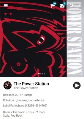 Power Station ~S/T +7 Remastered CD 1985 Hi-Tech AOR Melodic Rock Duran Palmer - Image 1 of 2