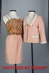 St John Knits Couture Boucle Perlen Kleid Anzug Gr. 8 Sonnenuntergang Multi Neu mit Etikett UVP $ 2395 - Bild 1 von 7