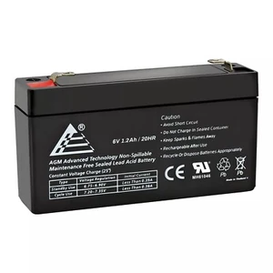 6V 1.2AH F1/T1 Sealed Lead Acid Battery FOR DJW6-1.2 6V1.3AH 6V1.4AH 6V1.2AH LP6 - Picture 1 of 6