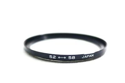 52MM TO 58MM STEP-UP CAMERA LENS METAL FILTER RING (MINT) - Image 1 of 2