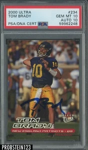 Tom Brady Signed 2000 Fleer Ultra #234 RC Rookie AUTO PSA 10 PSA/DNA 10 POP 5