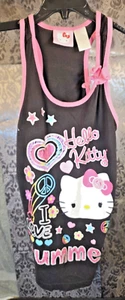 Hello Kitty Mädchen schwarz/rosa ärmelloses "Sommer" Shirt Gr. L10/12 - Bild 1 von 4