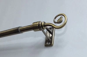 Cafestange Fensterstange "Toskana" Metall in Messing antik ab 40 cm bis 160 cm  - Bild 1 von 1