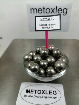 Nickel Pellets/99,9 %/Ni/Pellets/Nickel-Pellets/143,2 g/Schraubdose/Analyse - Bild 1 von 4