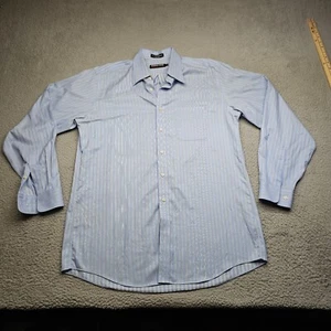 Kirkland Signature Shirt Mens Size 16.5 Blue Long Sleeve Button Down Collared - Picture 1 of 15