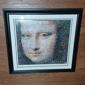 NEIL J FARKAS Mona Lisa Mosaik Seriolithographie Druck signiert & gerahmt. gebraucht  - Bild 1 von 13