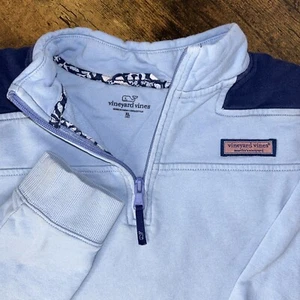Vineyard Vines Size XL 18 Blue Quarter Zip Pullover Sweater - Picture 1 of 7