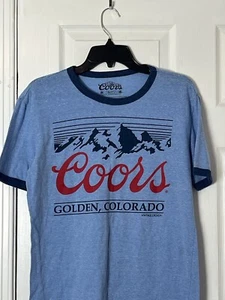 Coors T Shirt Blue Short Sleeve Golden Colorado Size Small 34/36 - Picture 1 of 11