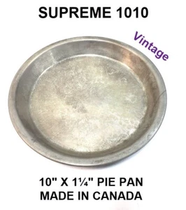Sartén vintage para pasteles de aluminio 10 x 1-1/4 SUPREME 1010 hecha en Canadá - Imagen 1 de 6