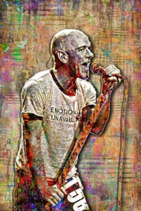 Michael Stipe of R.E.M. Poster, REM Tribute Fine Art - Picture 1 of 5