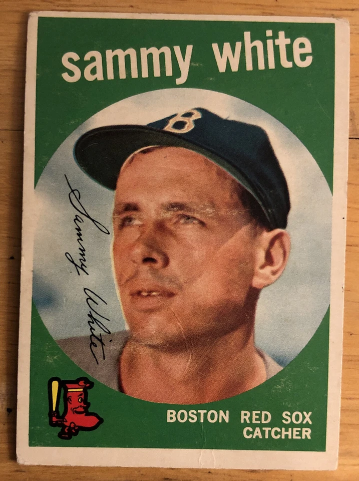 1959 Topps Sammy White Baseball Card #486 Boston Red Sox Low Grade - Image 1 of 2