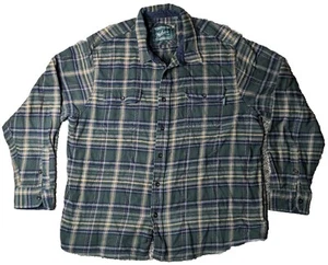 Woolrich Green Plaid Shirt Brawny Flannel Long Sleeves Thick Shacket Mens Sz XXL - Picture 1 of 8