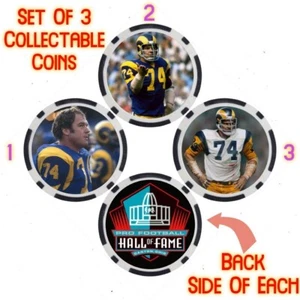 MERLIN OLSEN - PRO FOOTBALL HALL OF FAME - COLLECTABLE COIN SET - Picture 1 of 2