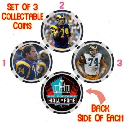 MERLIN OLSEN - PRO FOOTBALL HALL OF FAME - COLLECTABLE COIN SET - Image 1 of 2