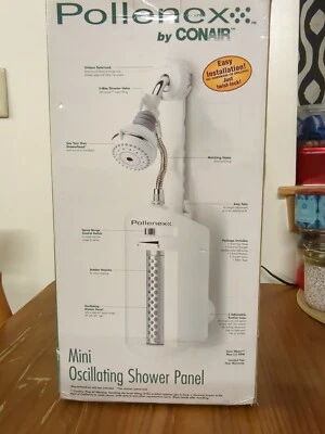 Pollenex DP1020 Mini Oscillating Shower Panel White MASSAGING CONAIR Open Box - Image 1 of 4