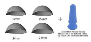 Stainless Steel Corneal Shield Protector 2Pc 22MM, 2Pc24 mm Set with Suction Cup - Picture 1 of 4