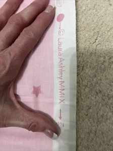 LAURA ASHLEY Kids Stars Pink Craft Curtain Fabric SOLD PER METRE - Picture 1 of 3