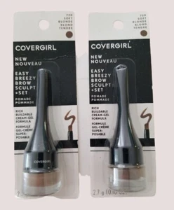 (2)  Covergirl Easy Breezy Brow Sculpt + Set Pomade #720 Soft Blonde .10 OZ ech - Picture 1 of 2