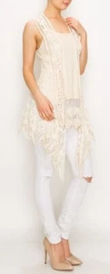 NEW BOHO crochet ORIGAMI cardigan LACE WESTERN S-XL shabby chic vintage inspired - Picture 1 of 12