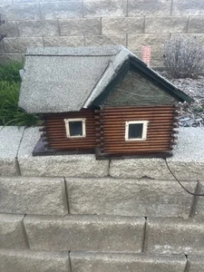 Antique Handmade American Adirondack Folk Tramp Art Old Hickory Log Cabin Camp - Picture 1 of 23