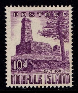 Norfolk Island 1953 10d Salt House SG 17 MNH - Bild 1 von 1
