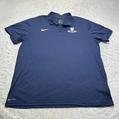 Nike Dri Fit Butler Bulldogs Polo Shirt Blue Short Sleeve Mens Size Extra Large - Image 1 of 4