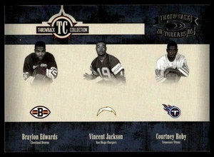 Donruss Throwback Threads Collection 2005 Braylon Edwards Cleveland Browns/San - Imagen 1 de 2