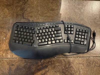 Adesso Tru-Form 150 3-Color Illuminated Ergonomic Wired Keyboard LED ~ AKB-150EB - Image 1 of 2