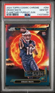 2024 Topps Cosmic Chrome Planetary Pursuit The Sun RC #DM Drake Maye PSA 10 - Imagen 1 de 2