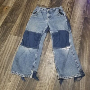Vtg 90s Lee Pipes Denim Jeans Straight Leg Pockets Blue Youth Boys 6?? See Descr - Picture 1 of 15