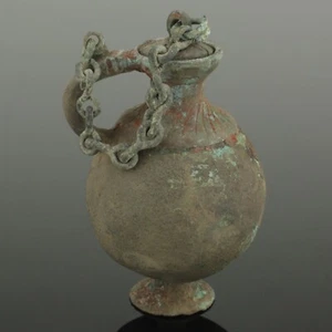 ANCIENT ROMAN BRONZE BALSAMARIUM - CIRCA 4th/5th Century AD - Picture 1 of 3