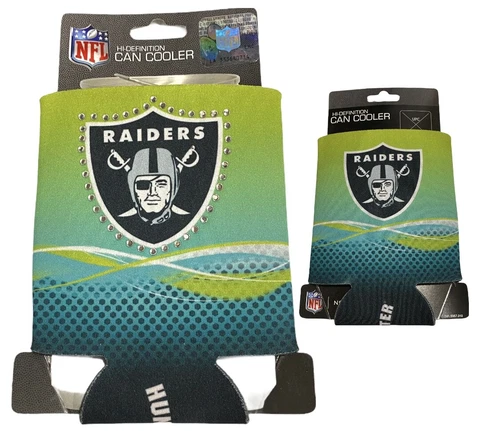 Las Vegas Raiders Rhinestone Bling Hi Def Can Holder Cooler Cover
