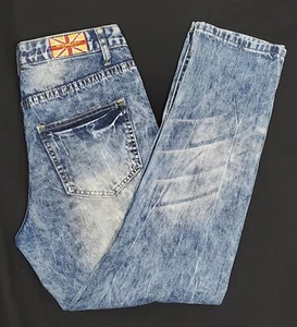 Machine Pour Neuf Mode Jeans 29 Womens Blue Denim Ripped Distressed Casual wear - Picture 1 of 8