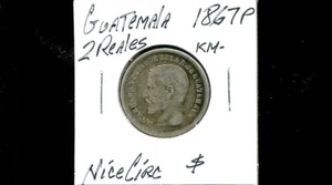 GUATEMALA 2 Reales Plata KM-142, 1867-R en Buen Estado Circulado - Imagen 1 de 2