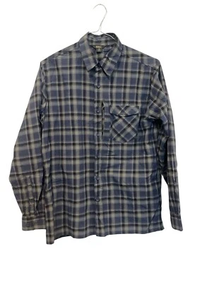 Royal Robbins Men’s Blue Plaid Button Down Long Sleeve Shirt Medium Nylon EUC - Image 1 of 4
