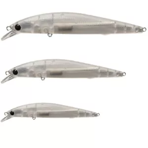 con esche da pesca basso Jerkbait bianco non verniciato 10 per confezione UPM258 - Foto 1 di 4