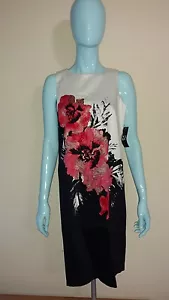 New York & Co. Floral Dress NWT Retails for $69.95 Light weight Red Flowers - Picture 1 of 12