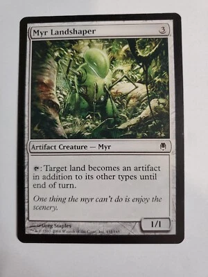 MTG Magic The Gathering Card Myr Landshaper Artifact Creature Myr Darksteel  - Image 1 of 2