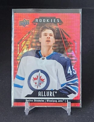 2022-23 Upper Deck Allure #103 Declan Chisholm (RC) -Red Rainbow Rookies-Jets - Image 1 of 2