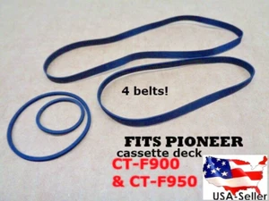 4 PCS BELTS KIT BELTKITS FOR PIONEER CT-F900 CT-F950 TAPE PLAYER (4 NEW BELTS)! - Picture 1 of 1