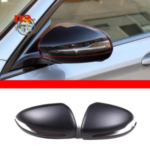 Matte Black Rearview Mirror Cover Shell For C W205 E W213 GLC X253 S Class W222 - Imagen 1 de 10