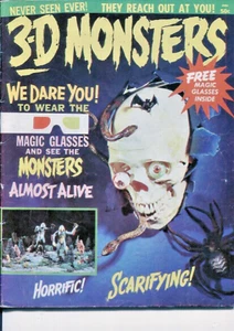 3-D MONSTERS MGAZINE 1 FN+ KONG DRACULA FRANKENSTEIN 1964 - Picture 1 of 2