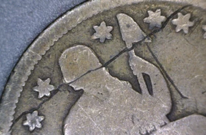 1839 O Seated Liberty Dime with MASSIVE CRACKED PLANCHET!  Must See! - Picture 1 of 11