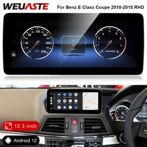 12.3'' Car GPS 2+32G Video Auto BT For Mercedes Benz E Class Coupe 2010-2015 RHD - Picture 1 of 12
