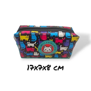 Bolsito Cartera Neceser Gatos Balanced Nutrition Bolsa Viaje bolso multicolor - Picture 1 of 5